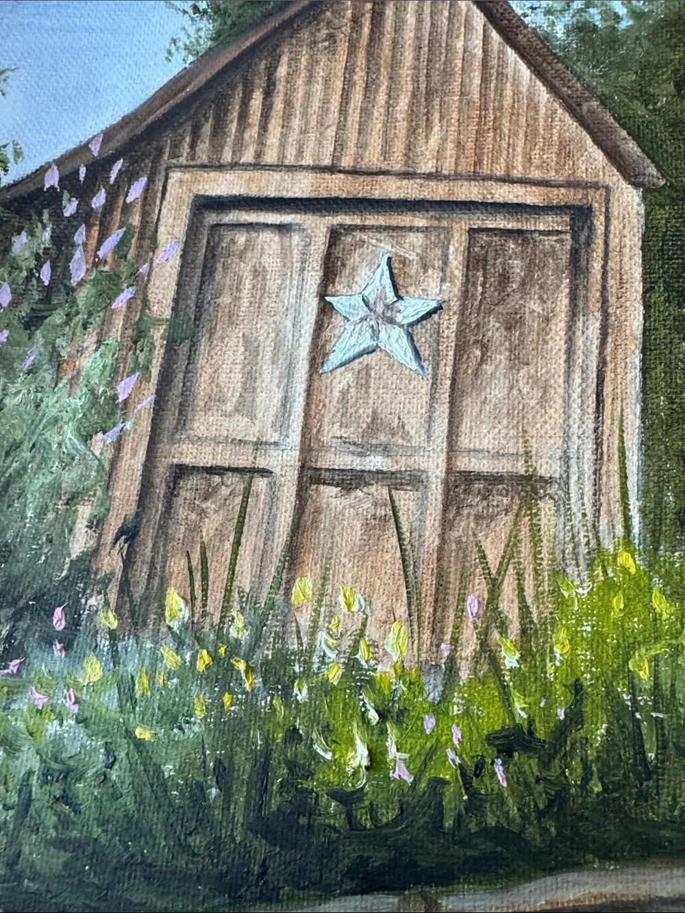 Rustic Brown signed Barn Canvas Wall Art
